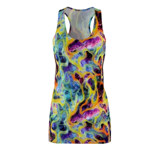 Electric Rivulet on a Racerback Dress