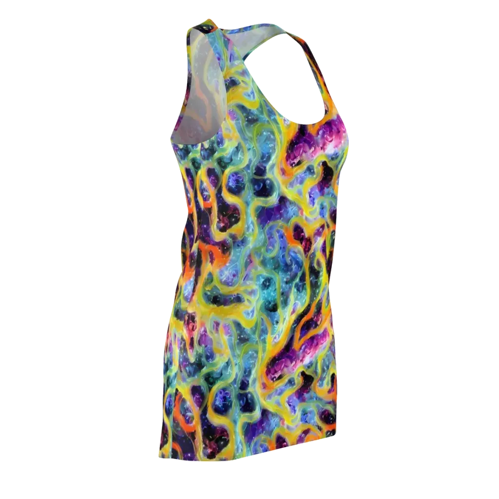Electric Rivulet on Racerback Dress — Front Side