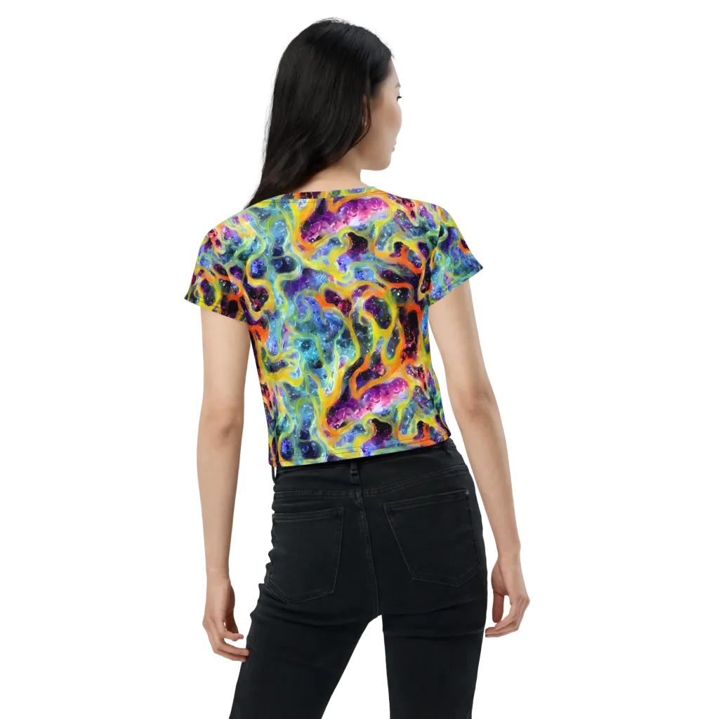 Electric Rivulet on Crop Tee — Back