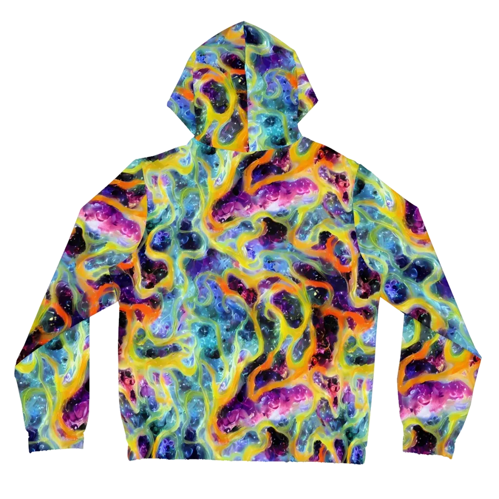 Electric Rivulet on Women's Full-Zip Hoodie — Back