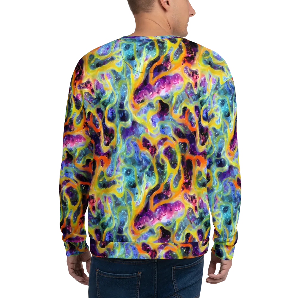 Electric Rivulet on Sweatshirt — Back