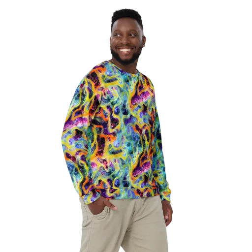 Electric Rivulet on a Sweatshirt
