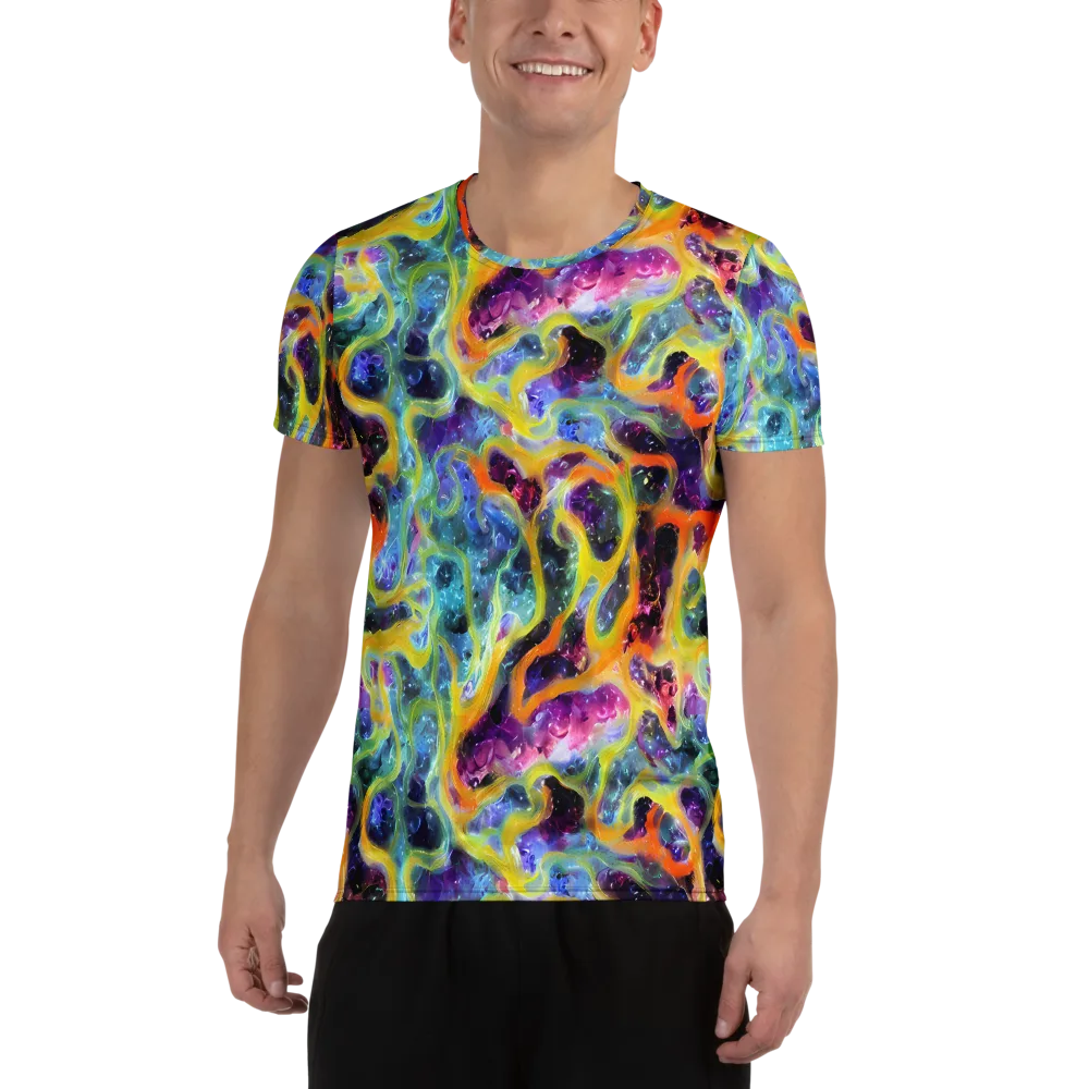 Electric Rivulet on Men's Athletic T-Shirt — Front