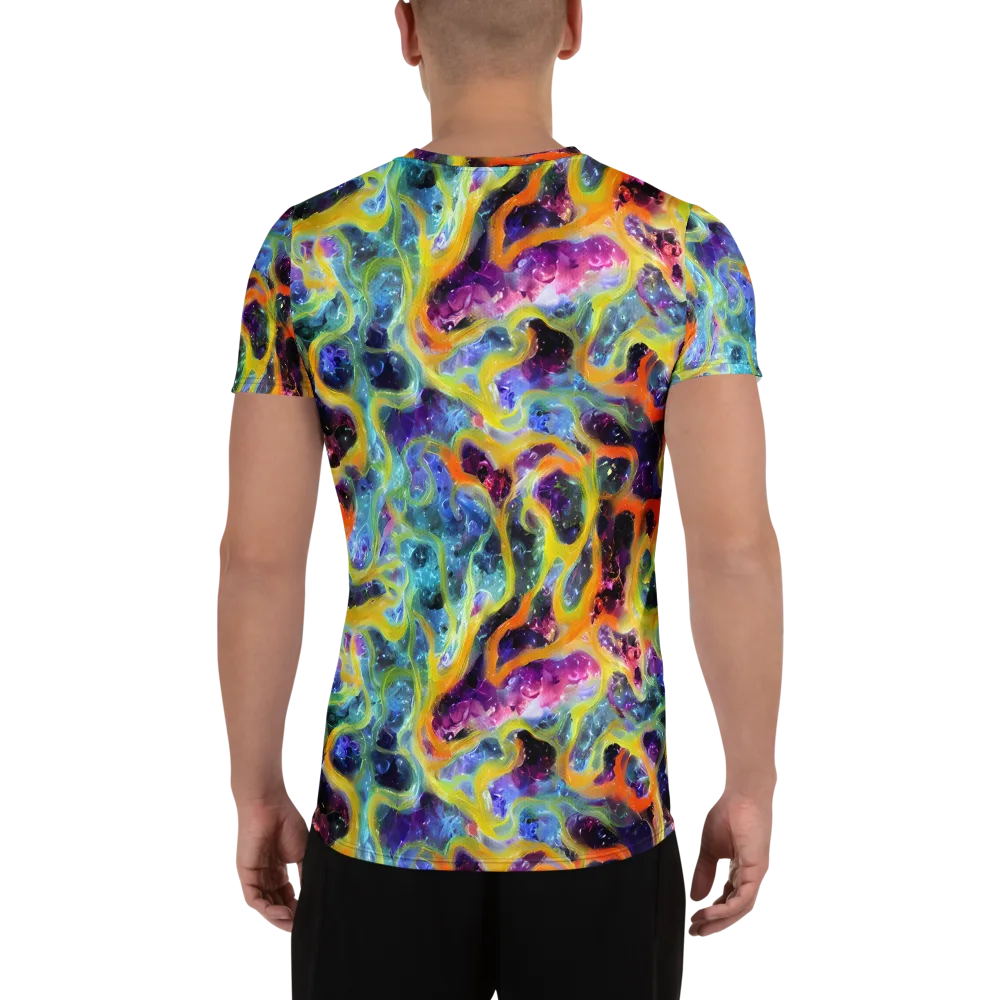 Electric Rivulet on Men's Athletic T-Shirt — Back