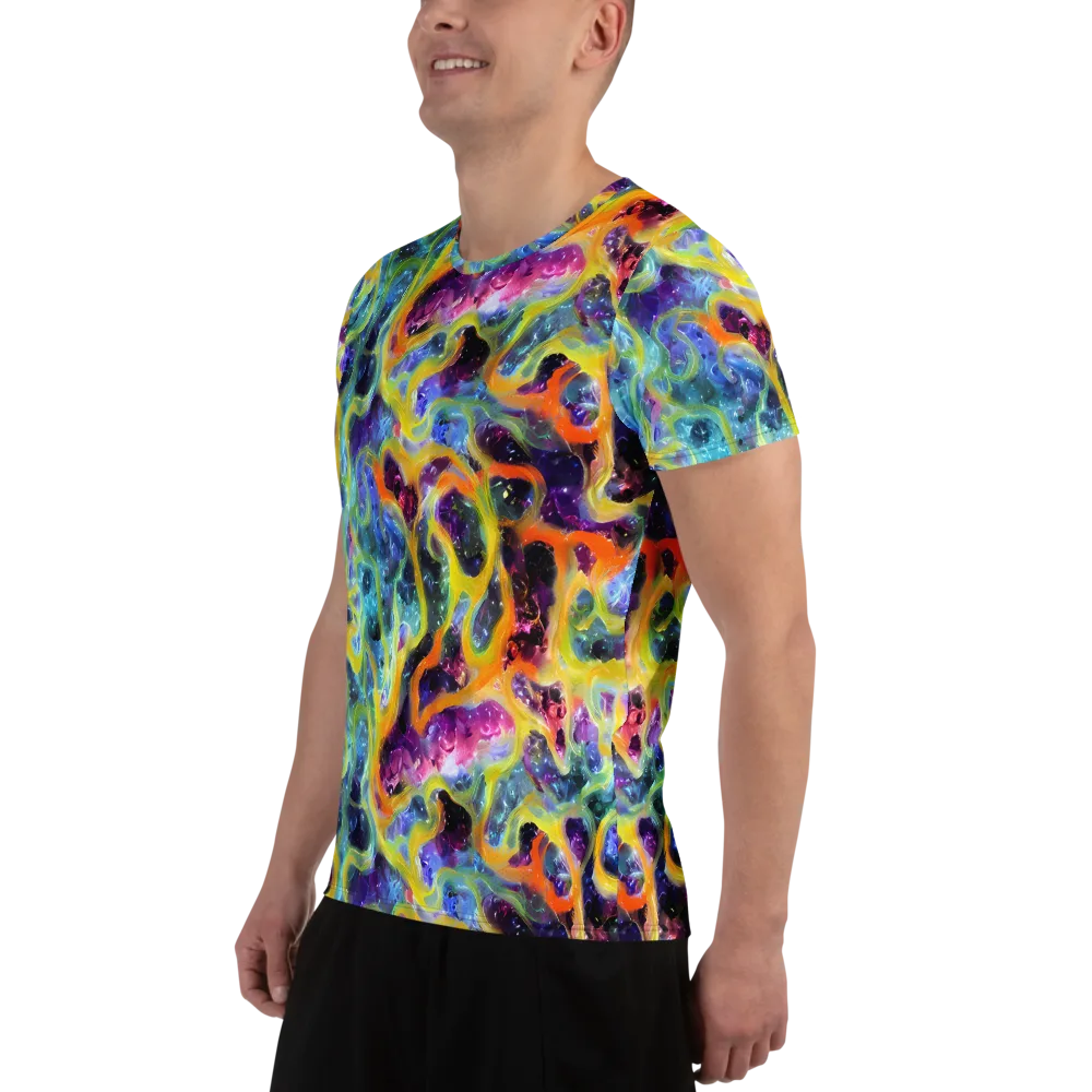 Electric Rivulet on Men's Athletic T-Shirt — Left