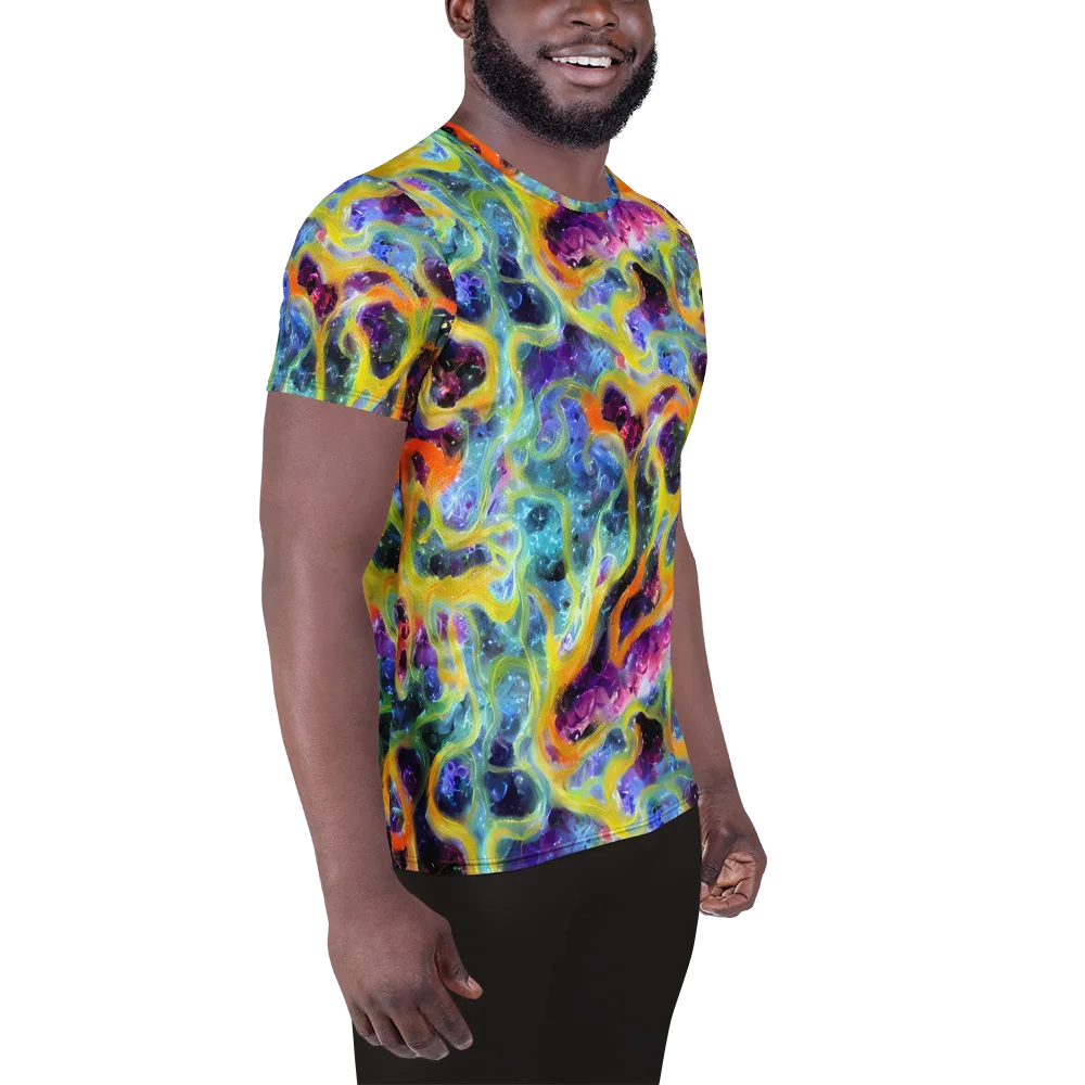 Electric Rivulet on Men's Athletic T-Shirt — Right