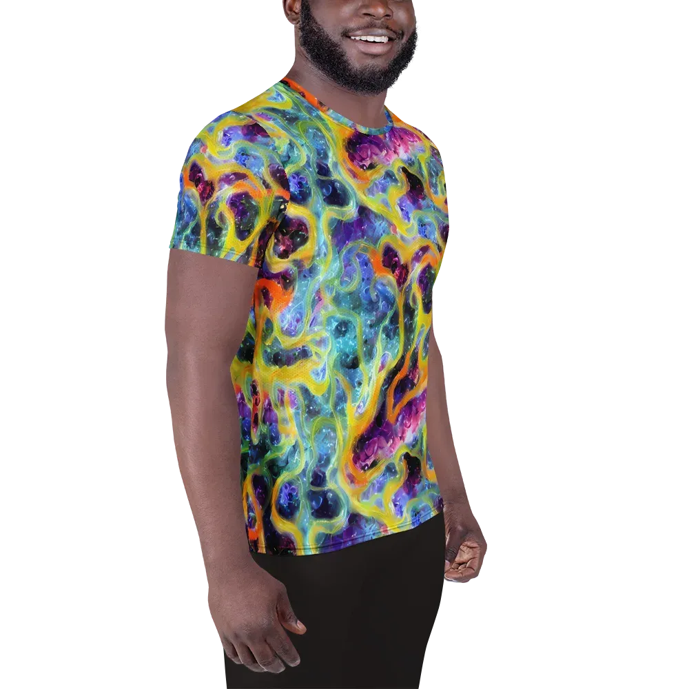 Electric Rivulet on Men's Athletic T-Shirt — Right