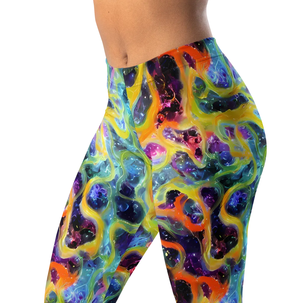 Electric Rivulet on Leggings — Left Front