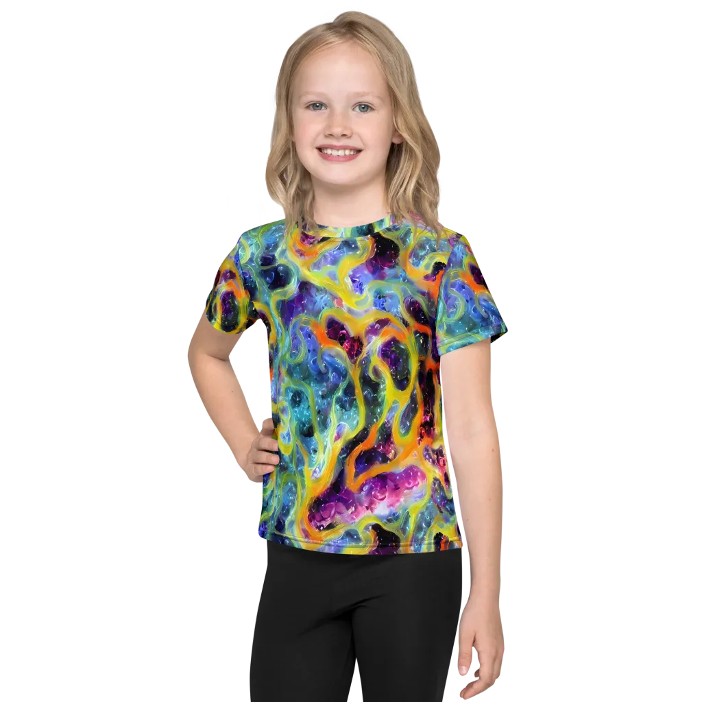 Electric Rivulet on Kids Crew Neck T-Shirt — Front