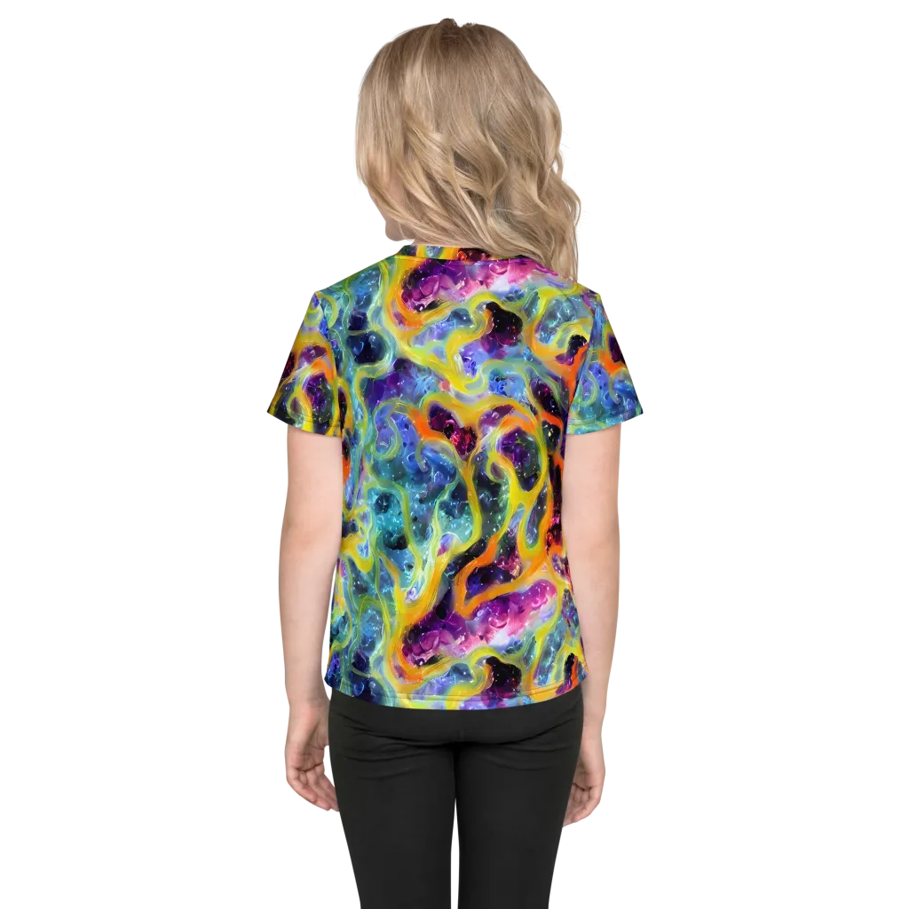 Electric Rivulet on Kids Crew Neck T-Shirt — Back