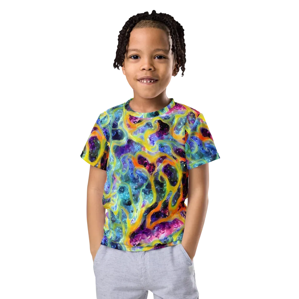 Electric Rivulet on Kids Crew Neck T-Shirt — Front