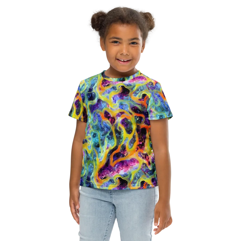 Electric Rivulet on Kids Crew Neck T-Shirt — Front