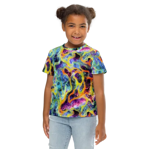 Electric Rivulet on a Kids Crew Neck T-Shirt