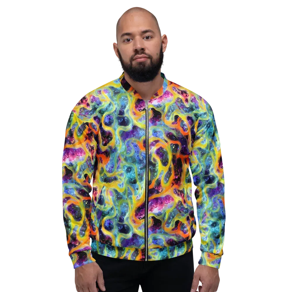 Electric Rivulet on Bomber Jacket — Front