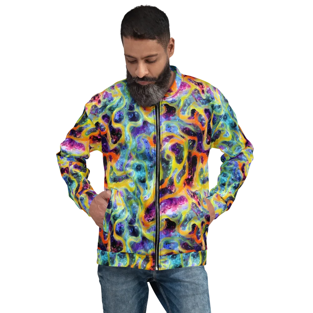 Electric Rivulet on Bomber Jacket — Front