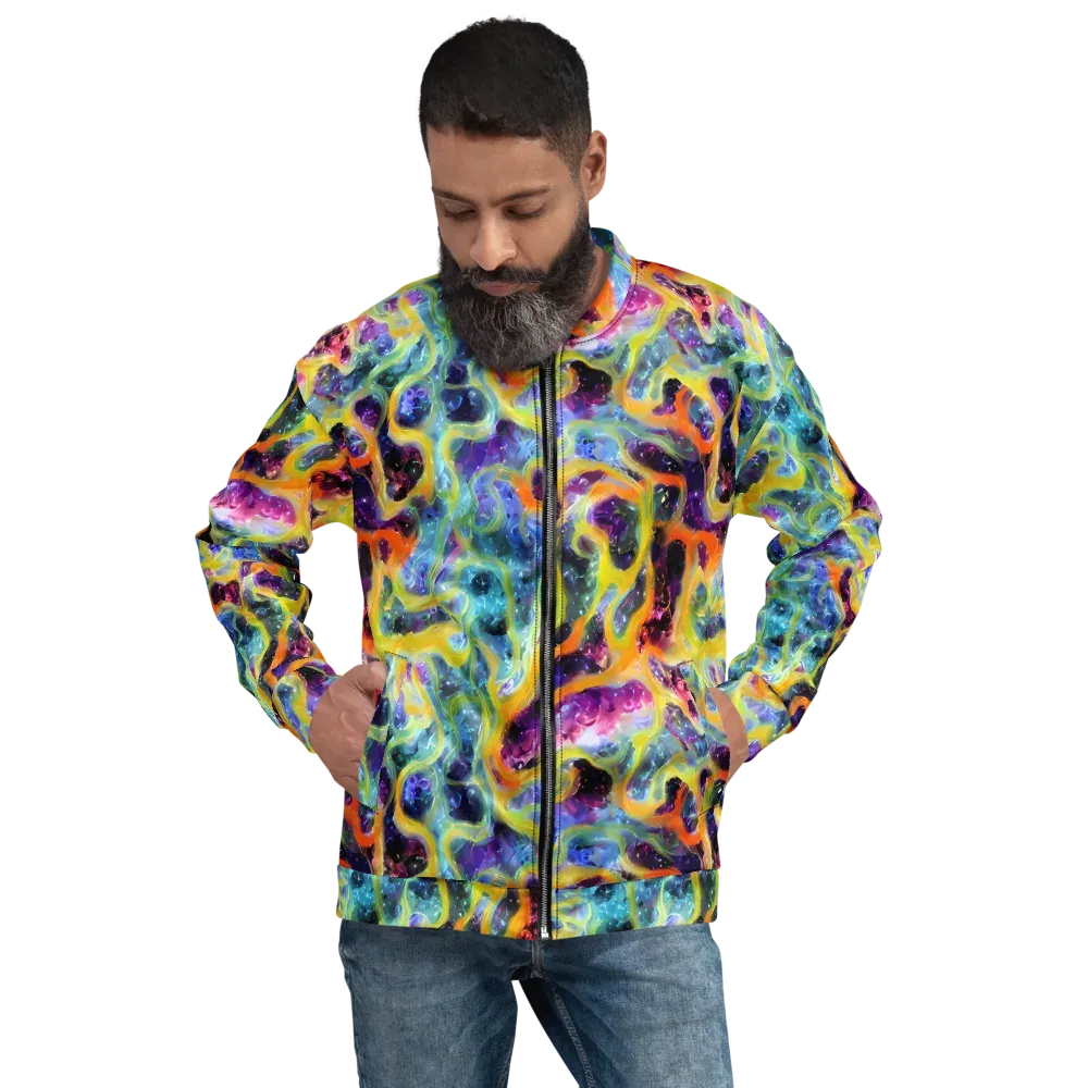 Electric Rivulet on Bomber Jacket — Front