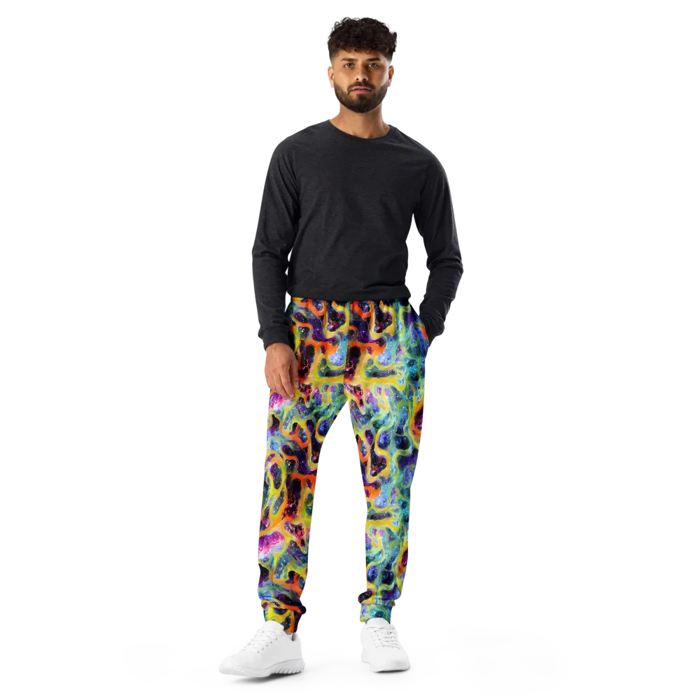 Electric Rivulet on Men's Joggers — Front