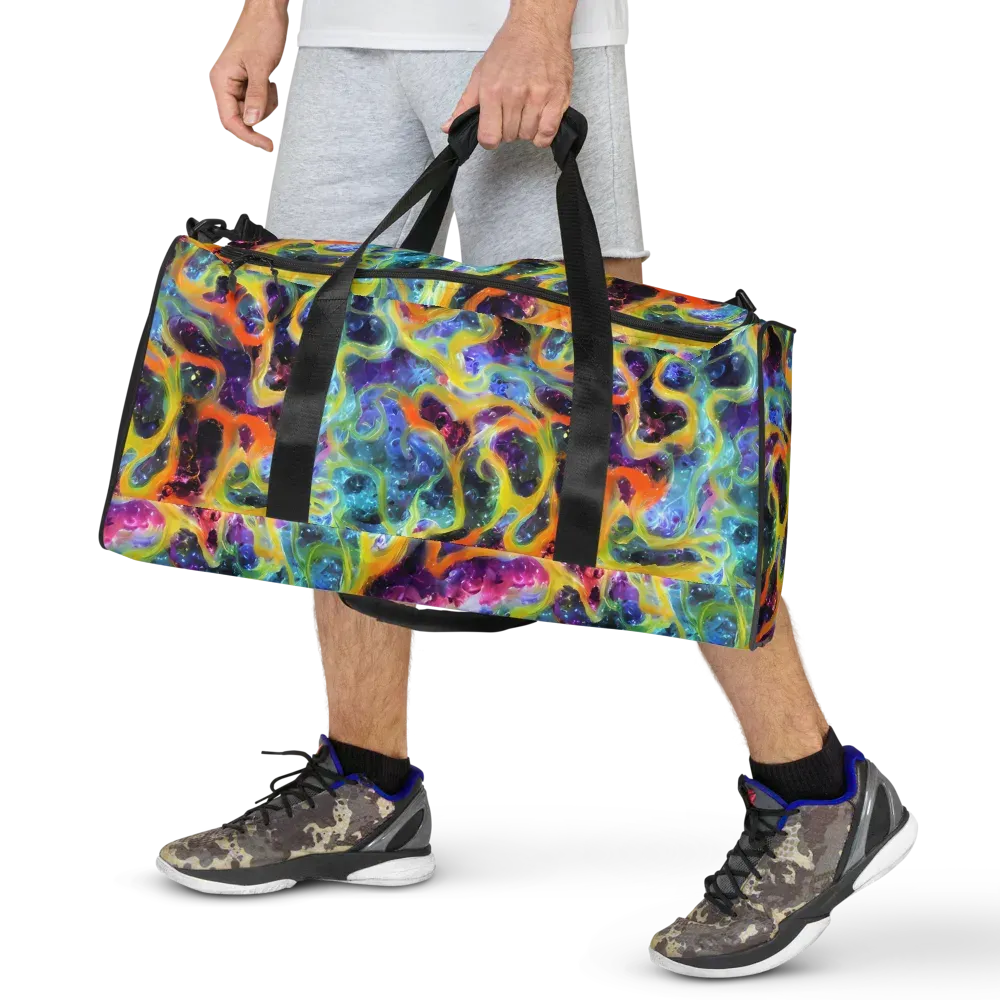 Electric Rivulet on Duffle Bag — Front