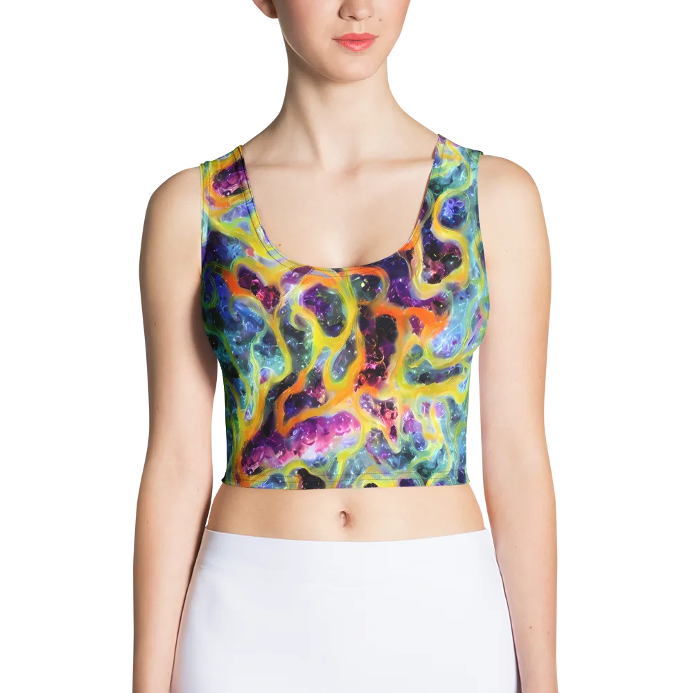 Electric Rivulet on Crop Top — Front
