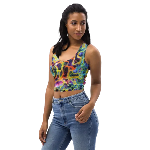 Electric Rivulet on a Crop Top