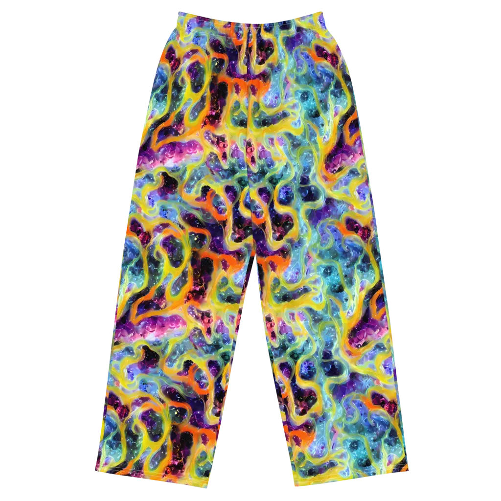 Electric Rivulet on Wide-Leg Pants — Front