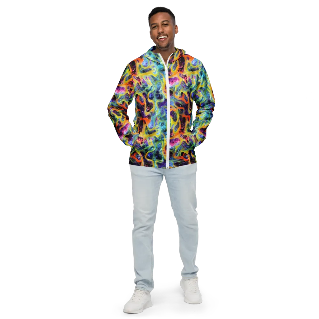 Electric Rivulet on Men's Windbreaker — Front