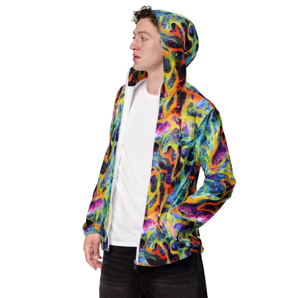 Electric Rivulet on Men's Windbreaker — Left Front