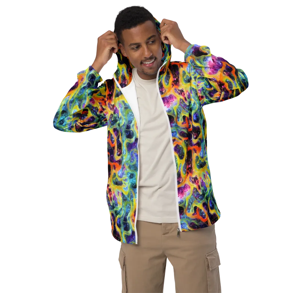Electric Rivulet on Men's Windbreaker — Front