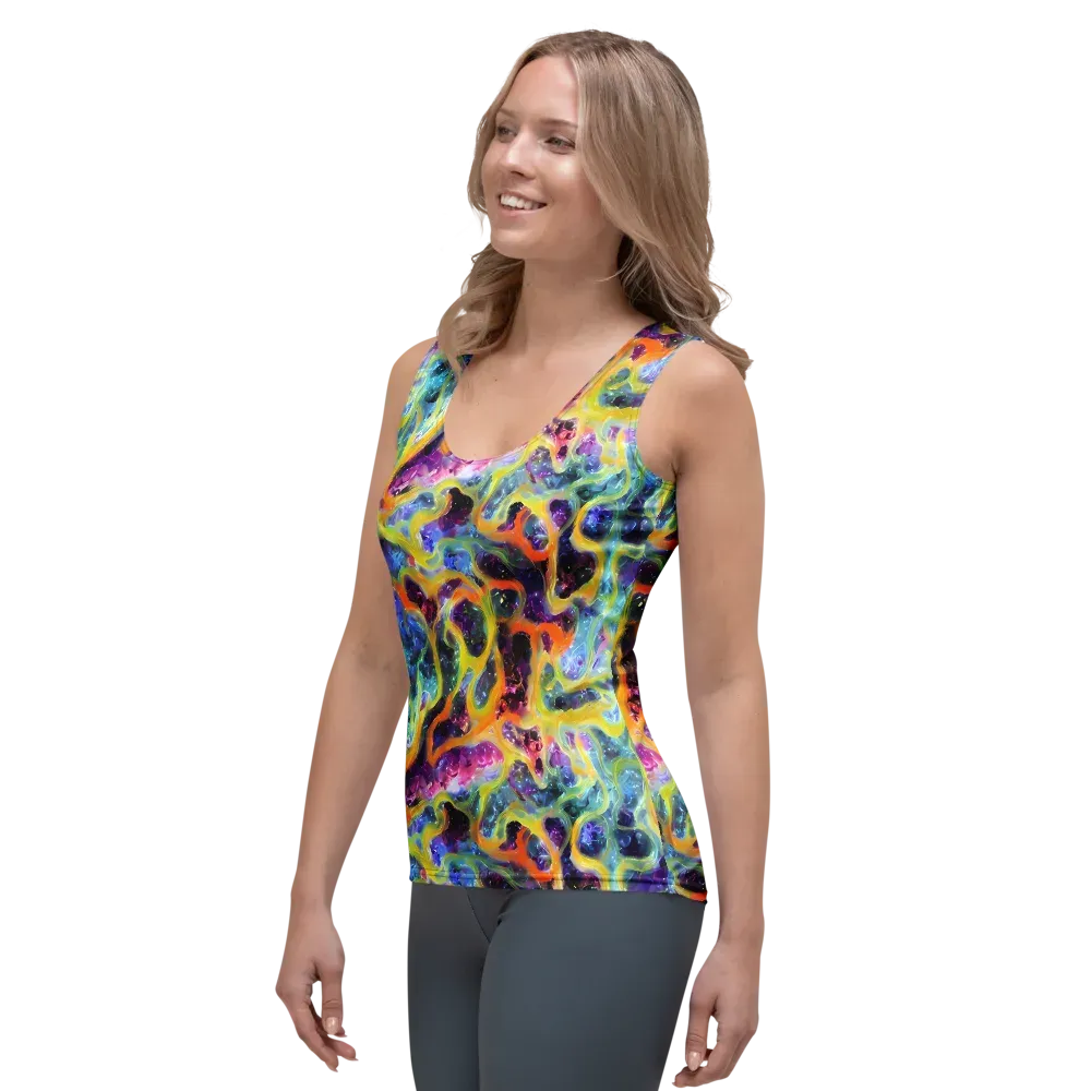 Electric Rivulet on Women's Tank Top — Left Front