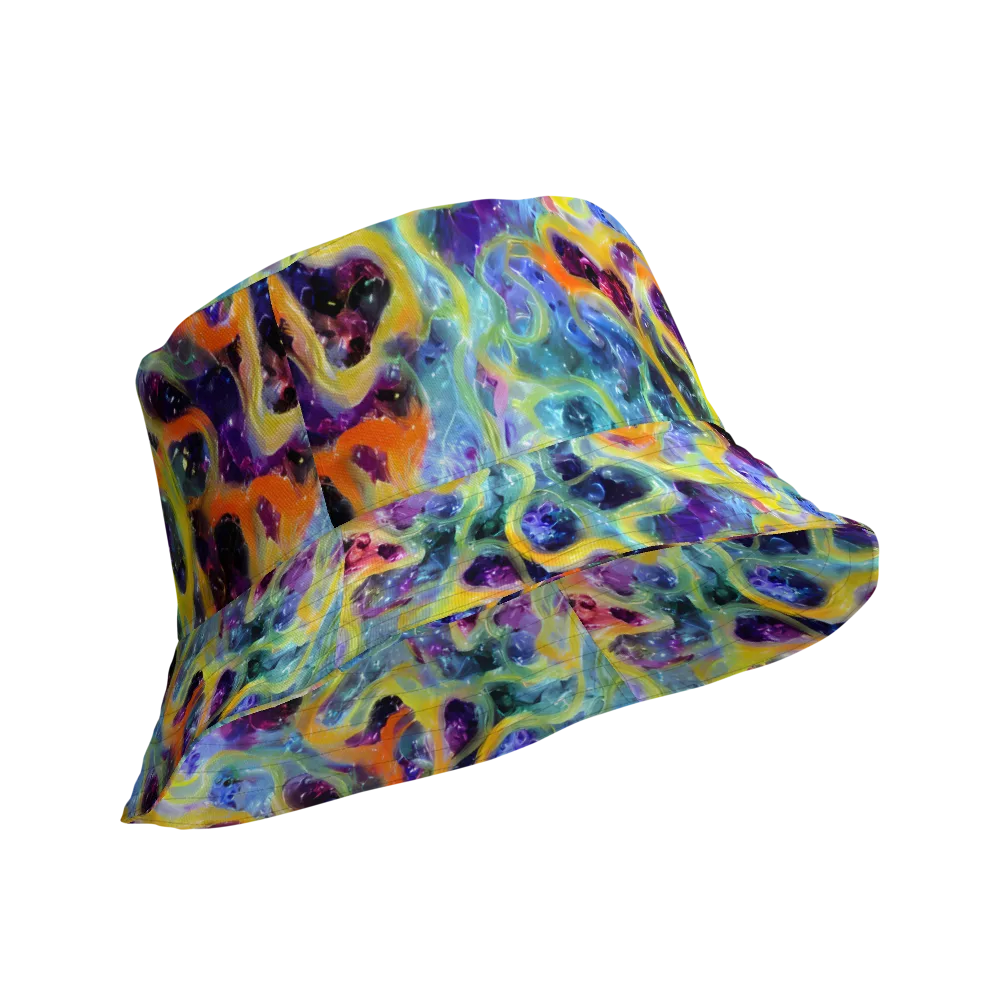Electric Rivulet on Reversible Bucket Hat — Product details Outside