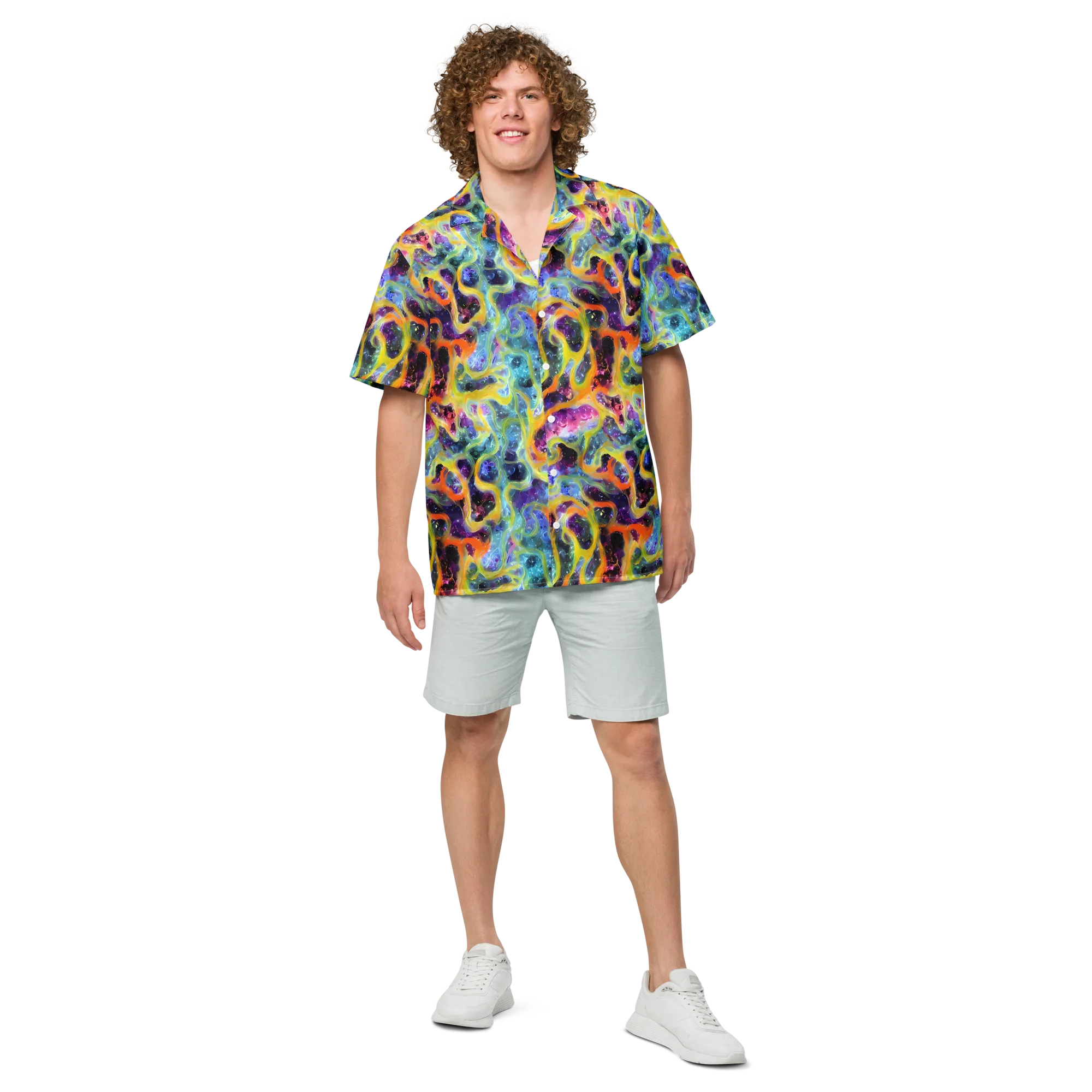 Electric Rivulet on Button Shirt — Front