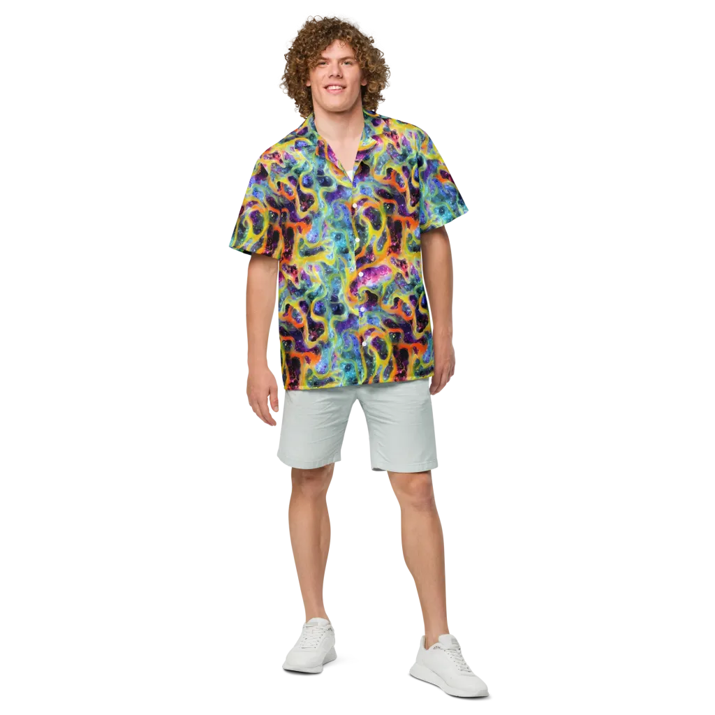 Electric Rivulet on Button Shirt — Front