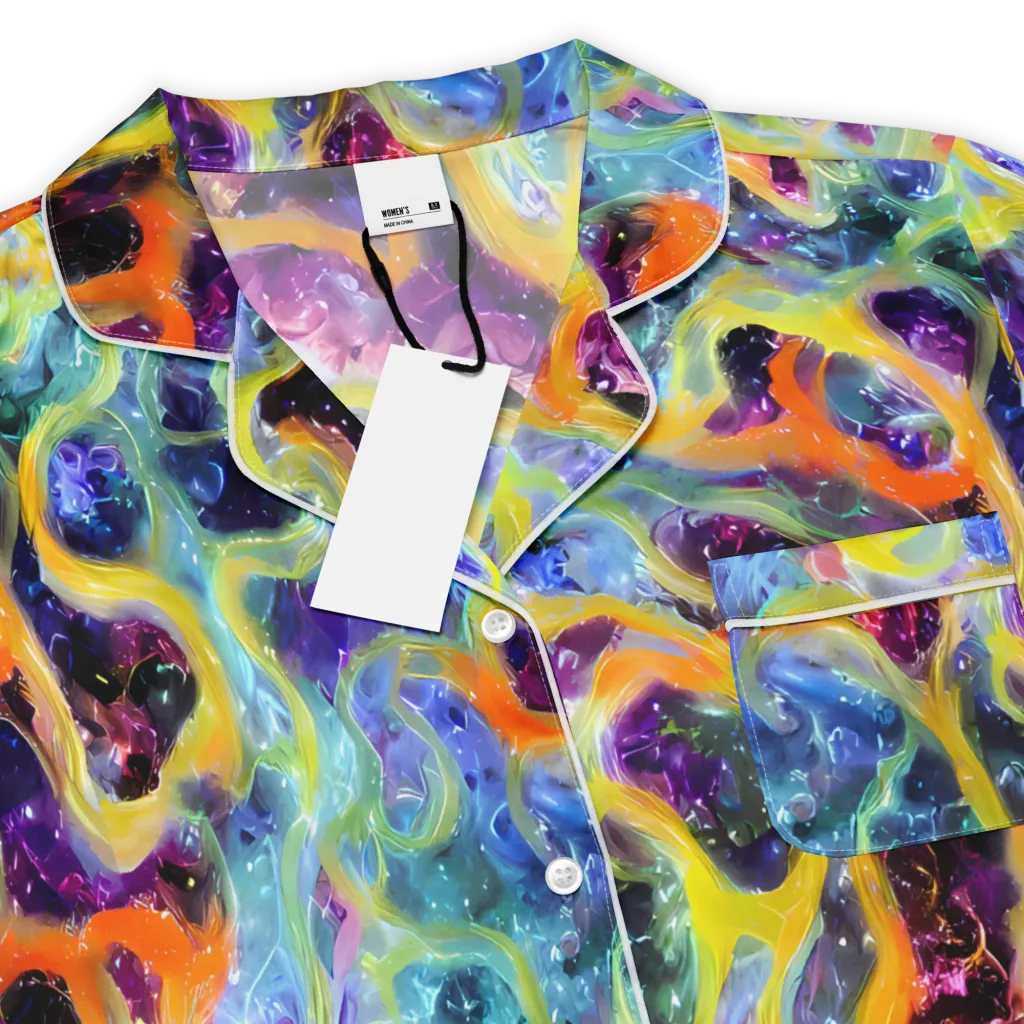 Electric Rivulet on Women's Short Sleeve Pajama Top — Product details