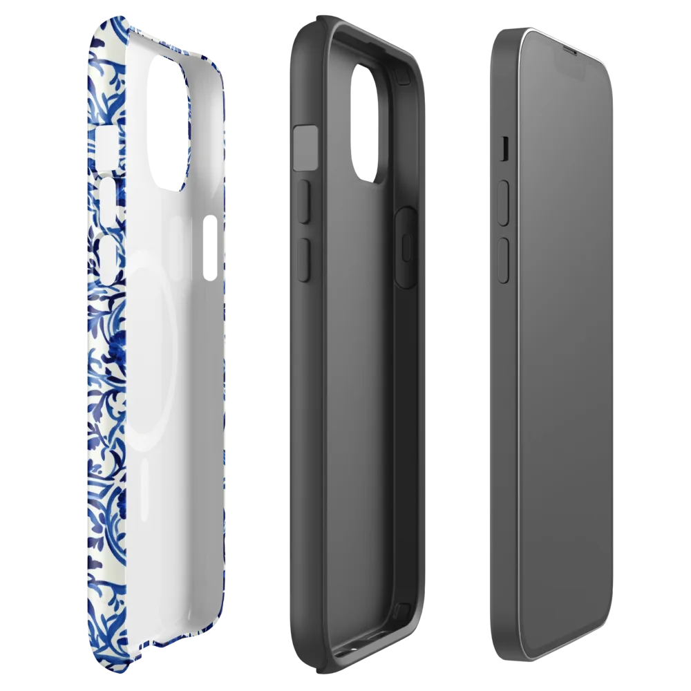 Blue Delft Meadow on MagSafe Tough Case for iPhone® — Front