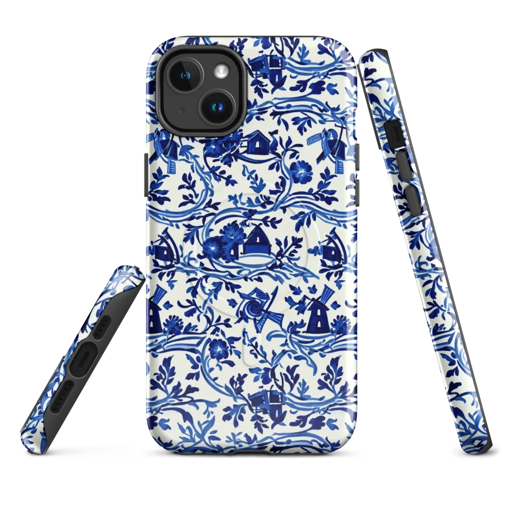 Blue Delft Meadow on MagSafe Tough Case for iPhone® — Front