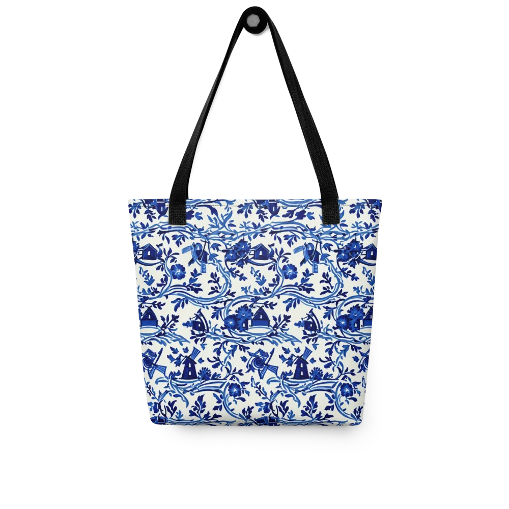 Blue Delft Meadow on Tote Bag — Front