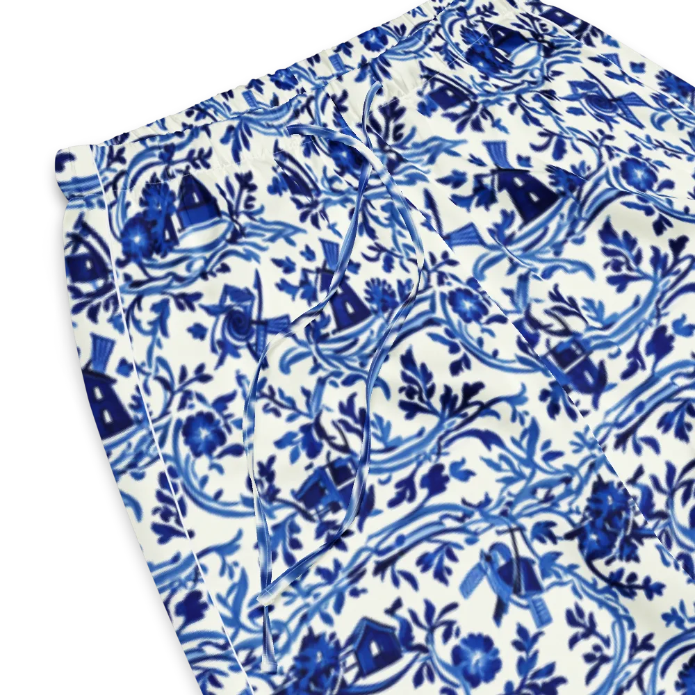 Blue Delft Meadow on Women's Pajama Pants — Product details