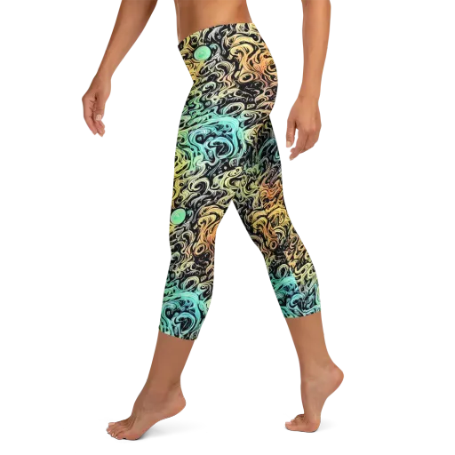 Blacklight Flux on a Capri Leggings