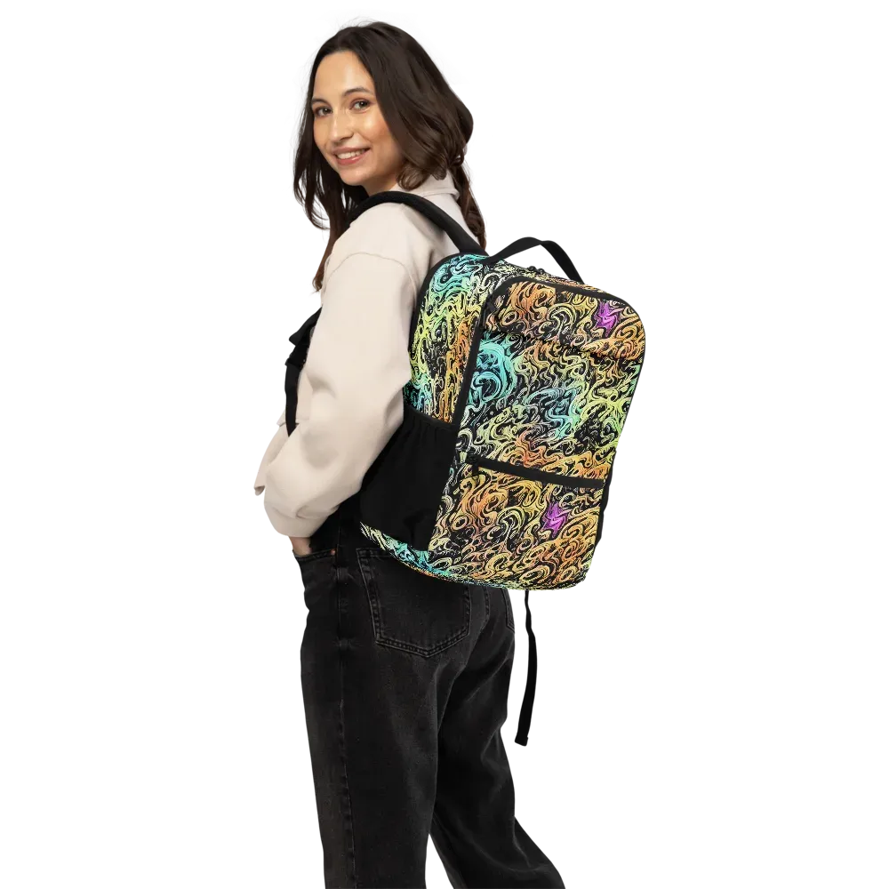 Blacklight Flux on Utility Backpack — Back