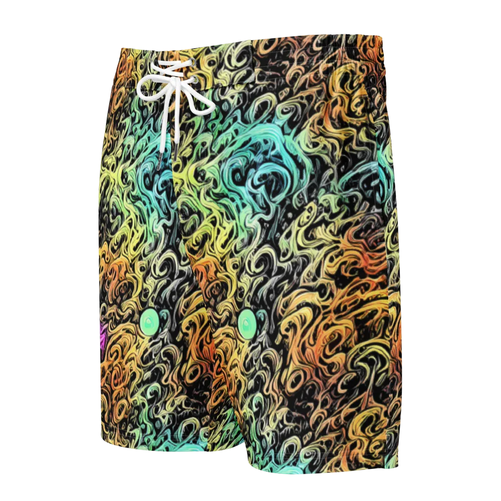 Blacklight Flux on Men's Board Shorts — Front