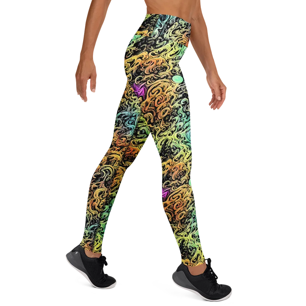 Blacklight Flux on Yoga Leggings — Right