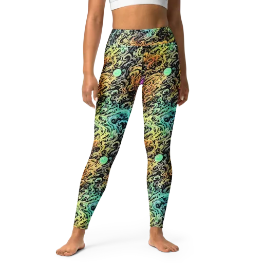 Blacklight Flux on a Yoga Leggings