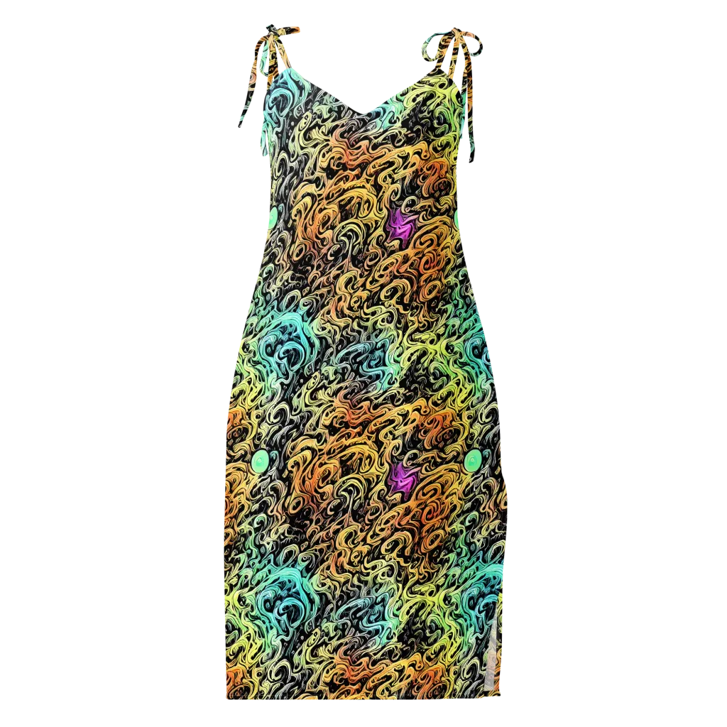 Blacklight Flux on Slip Dress — Front