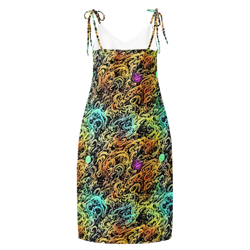 Blacklight Flux on Slip Dress — Back