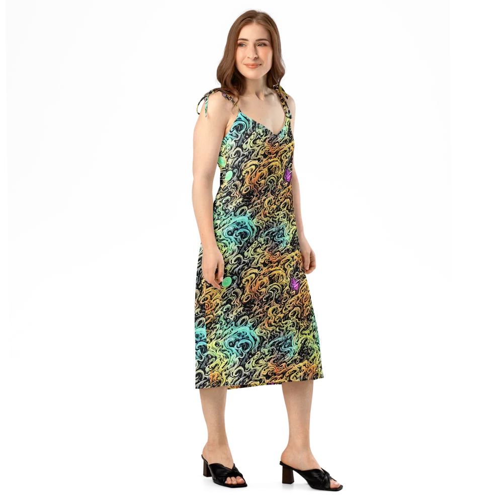 Blacklight Flux on Slip Dress — Right Front