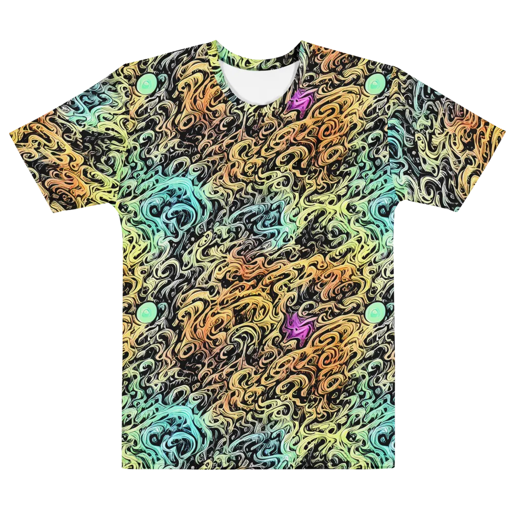 Blacklight Flux on Men's Cotton Crew Neck T-Shirt — Front