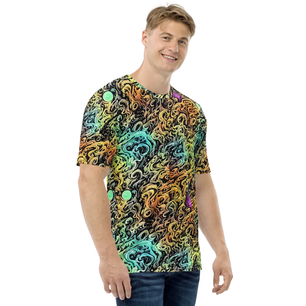 Blacklight Flux on Men's Crew Neck T-Shirt — Right