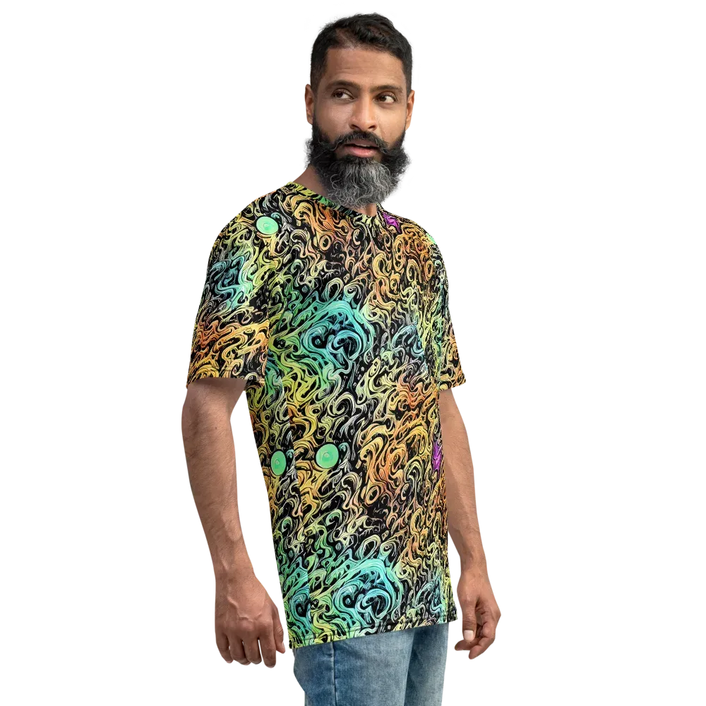 Blacklight Flux on Men's Crew Neck T-Shirt — Right
