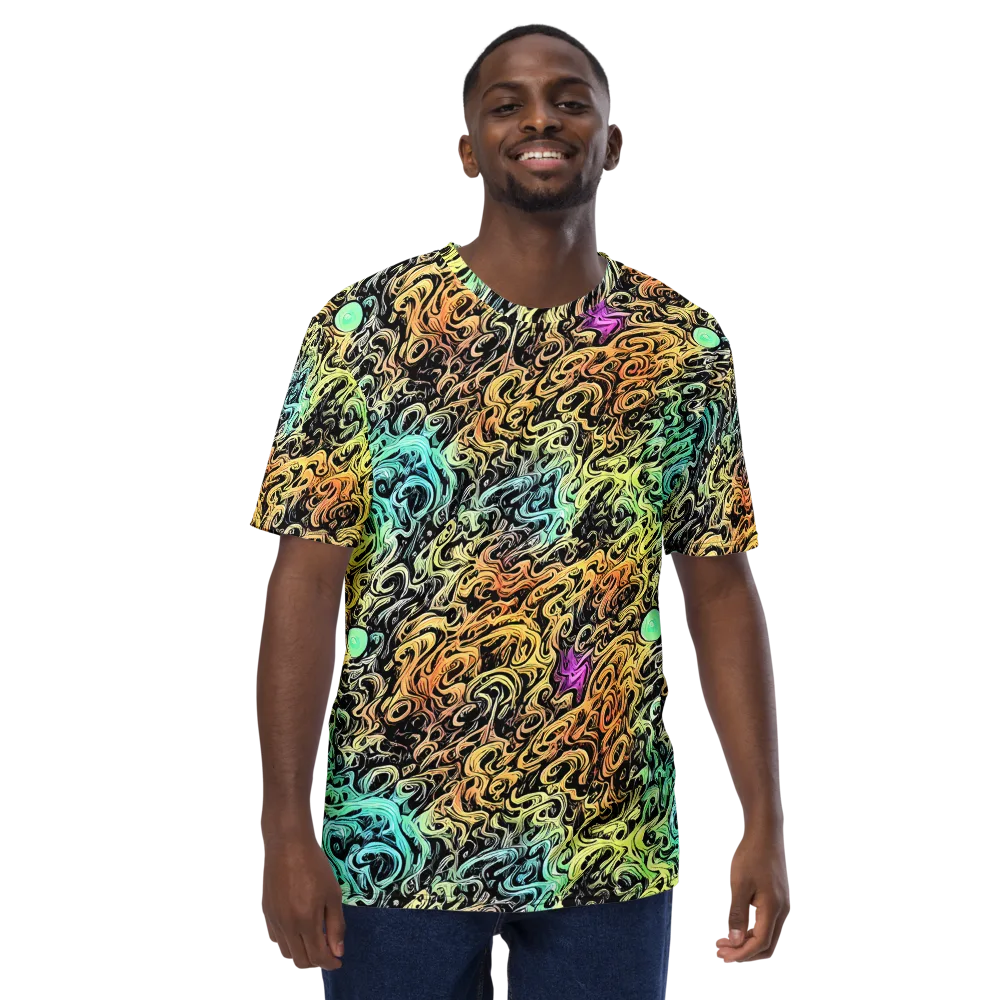 Blacklight Flux on Men's Crew Neck T-Shirt — Front