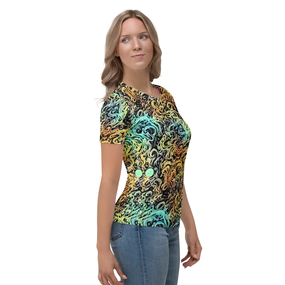 Blacklight Flux on Women's Crew Neck T-Shirt — Right